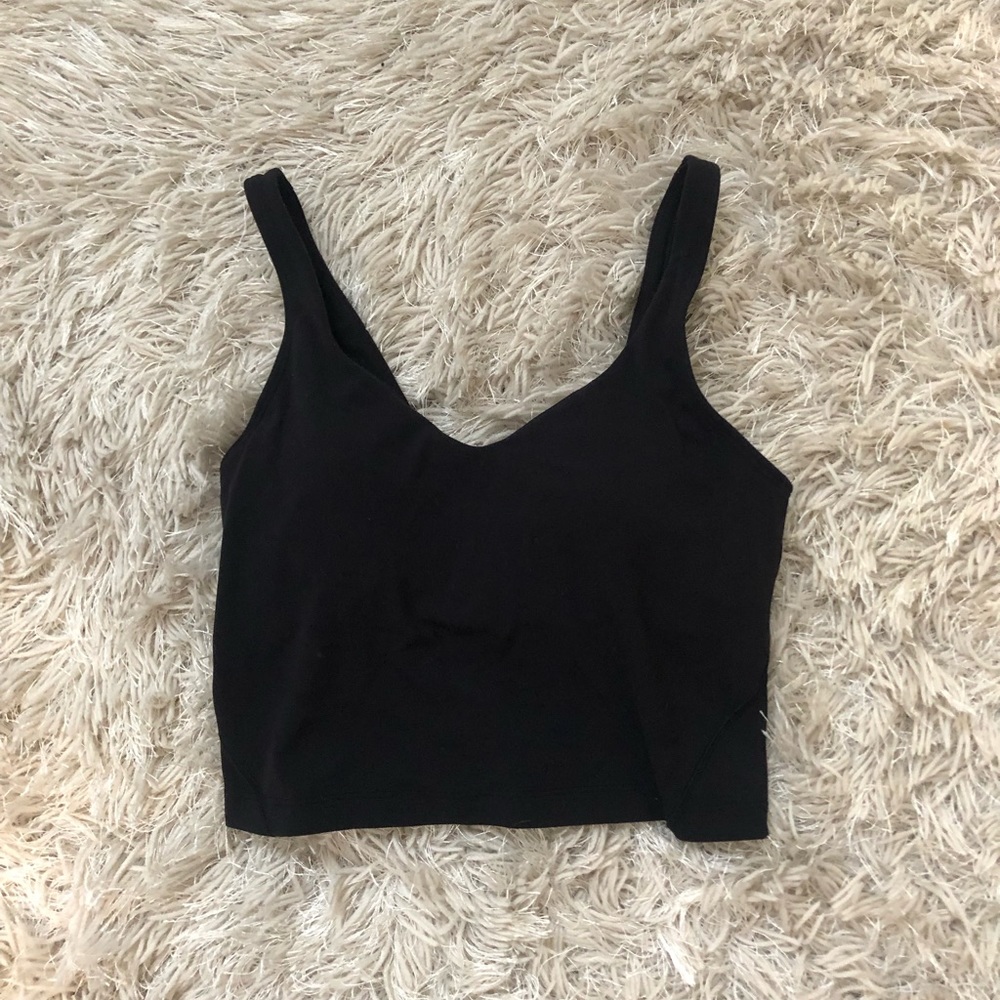 lululemon athletica Black Cropped Tank Top